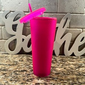 Hot pink Starbucks cup